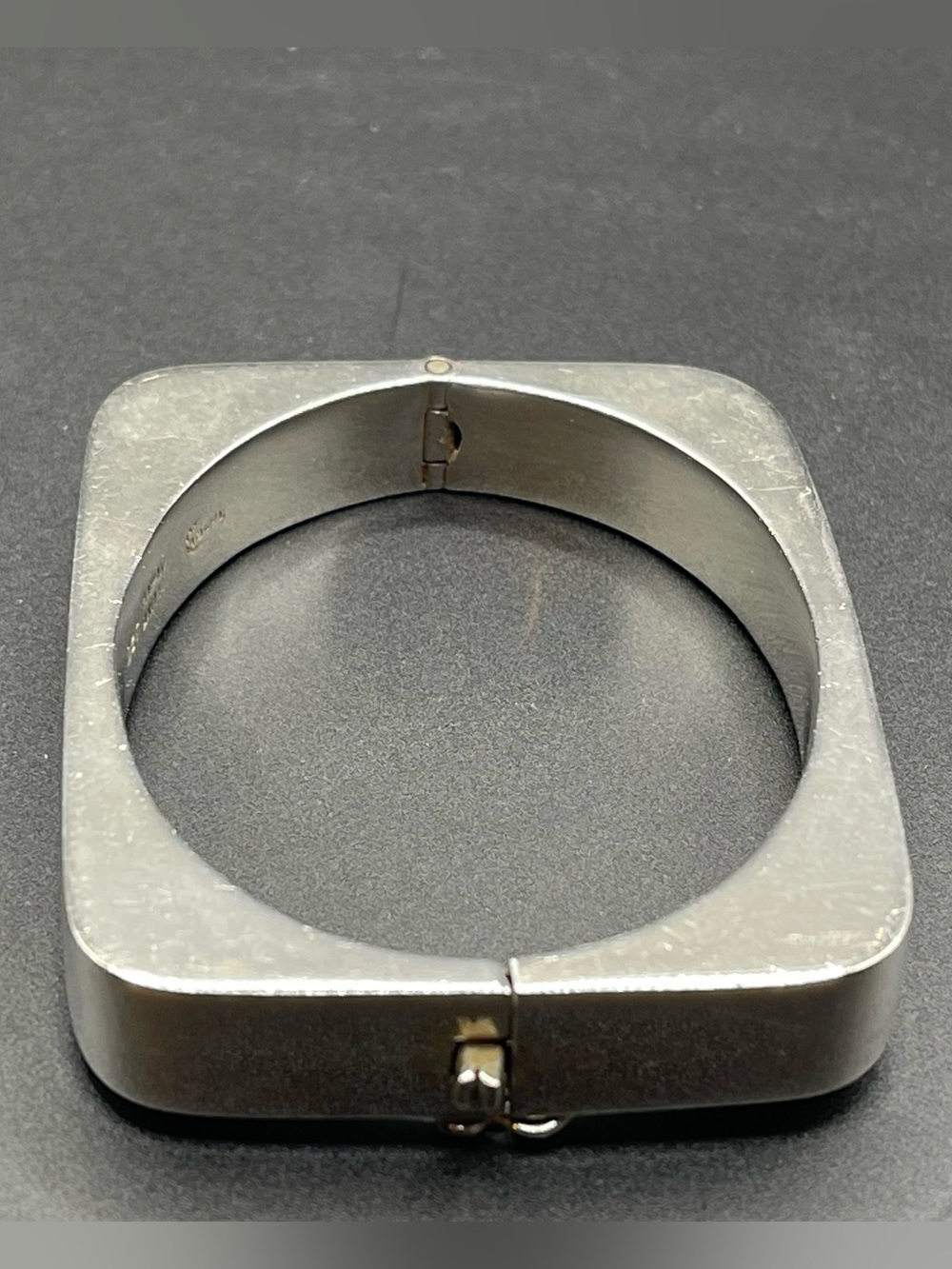 Modernist Sterling Silver Mexico 925 TH-01 Hinged Bangle Bracelet 38.5g - Picture 3 of 11